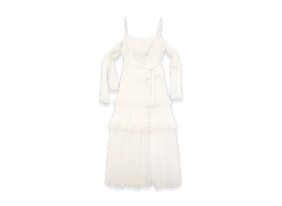 ANDMARY Simon Flare Dress "White"