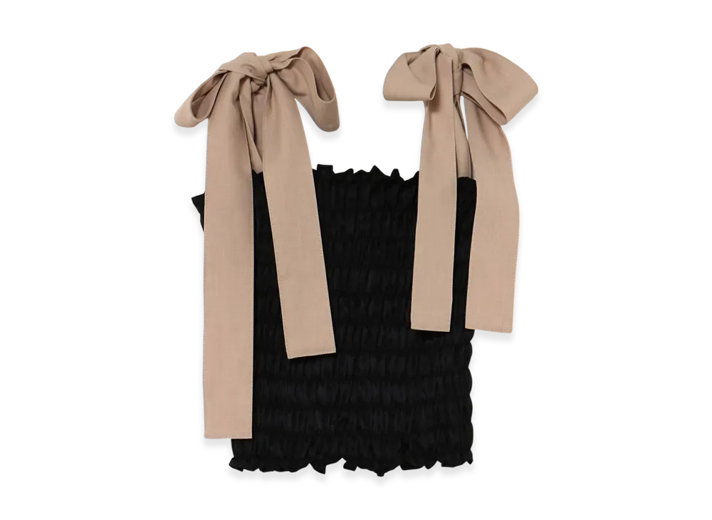 ANDMARY May Shirring Tops "Black"