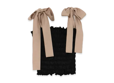 ANDMARY May Shirring Tops "Black"