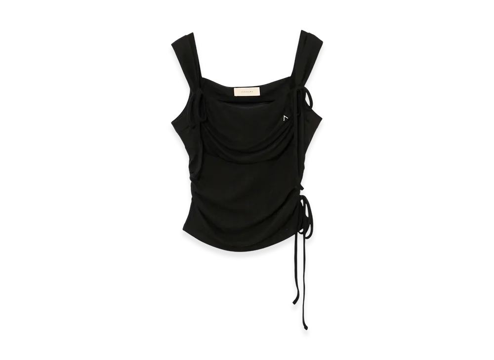 トップス ANDMARY Lotta baby ribbon tops black ANDMARY Lotta Baby Ribbon Tops 