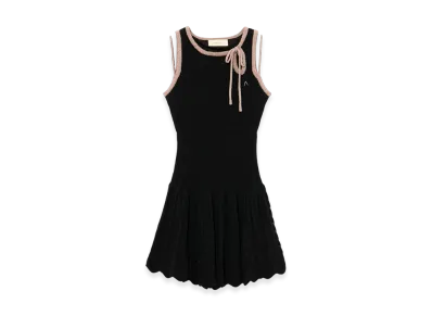 ANDMARY Heart Crochet Mini Dress "Black"