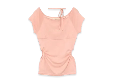 ANDMARY Mary Logo Ribbon Tops "Pink"