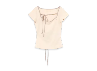 ANDMARY Collie Ribbon Tops "Ivory"