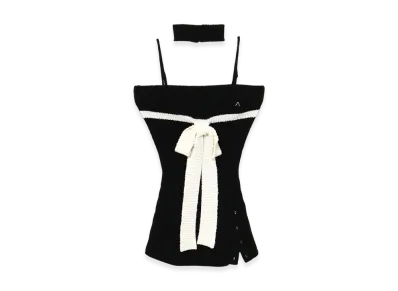 ANDMARY Candice Ribbon Bare Tops "Black"