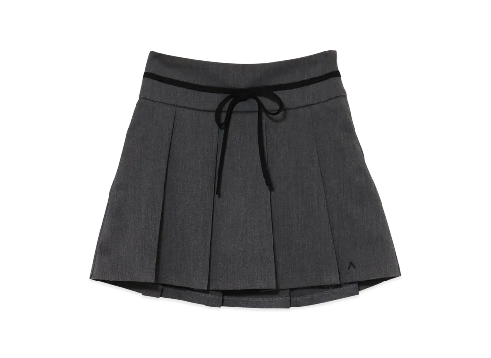 ANDMARY Rain Pleats Mini Skirt "Gray"