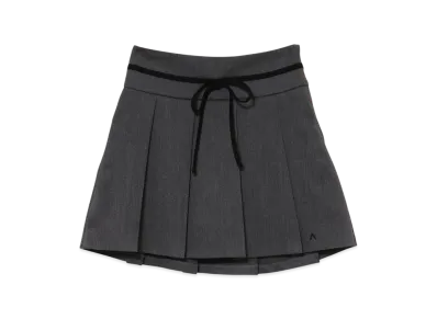 ANDMARY Rain Pleats Mini Skirt "Gray"