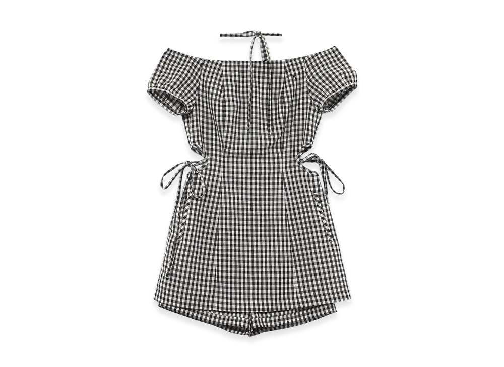 ANDMARY Becky Check Mini Dress "Black"