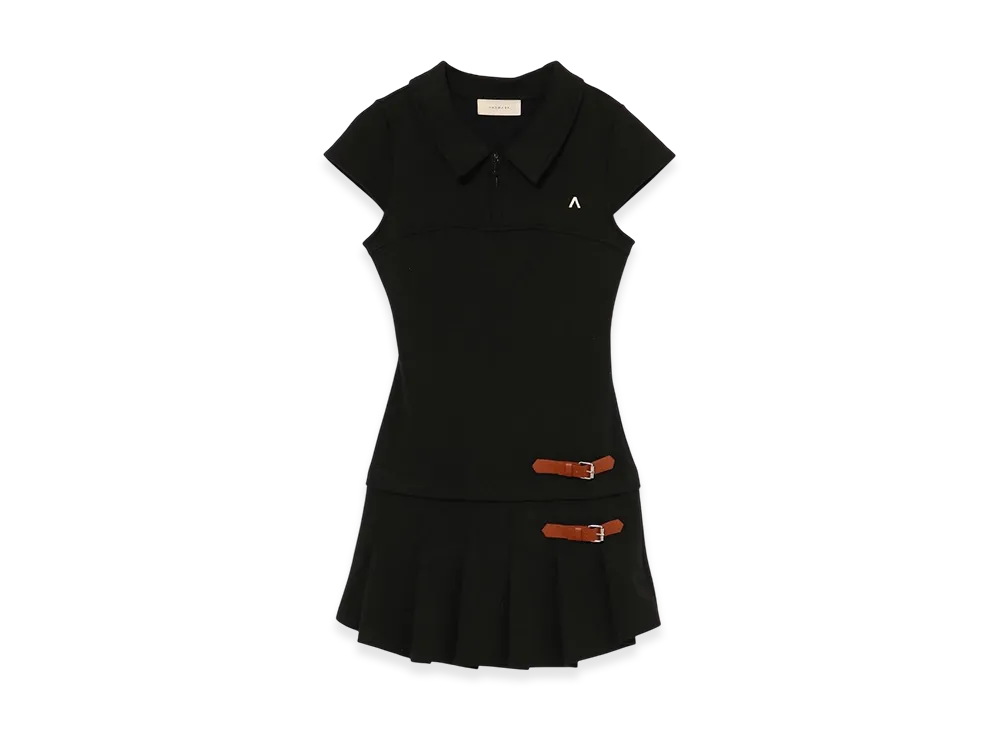 ANDMARY Luna Pleats Mini Dress "Black"