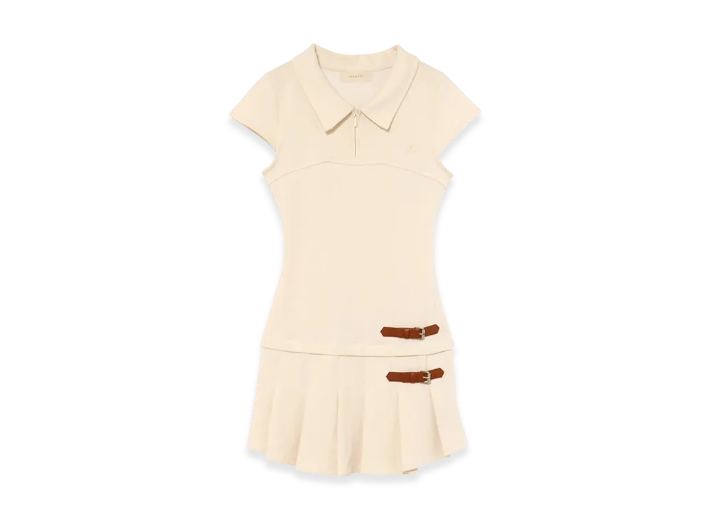ANDMARY Luna Pleats Mini Dress "Ivory"