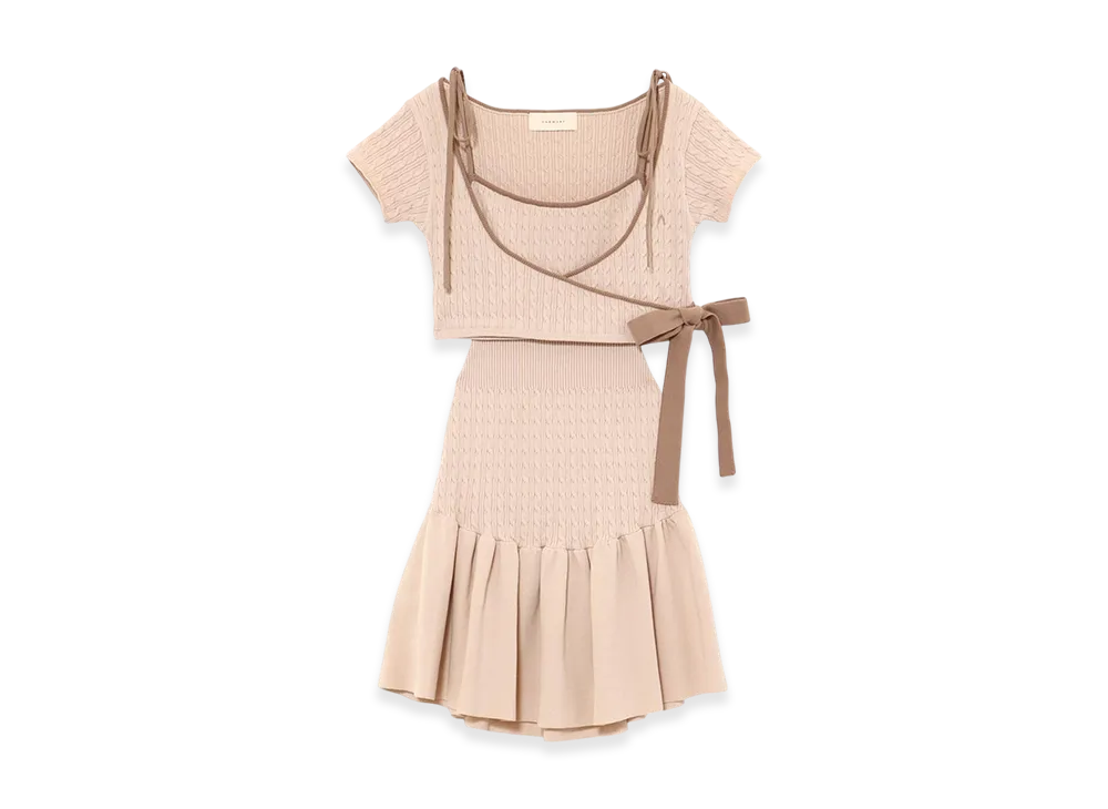 ANDMARY Miranda Set Mini Dress "Beige"