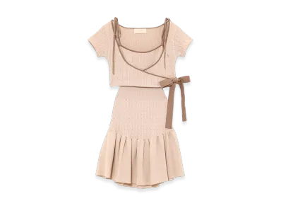 ANDMARY Miranda Set Mini Dress "Beige"