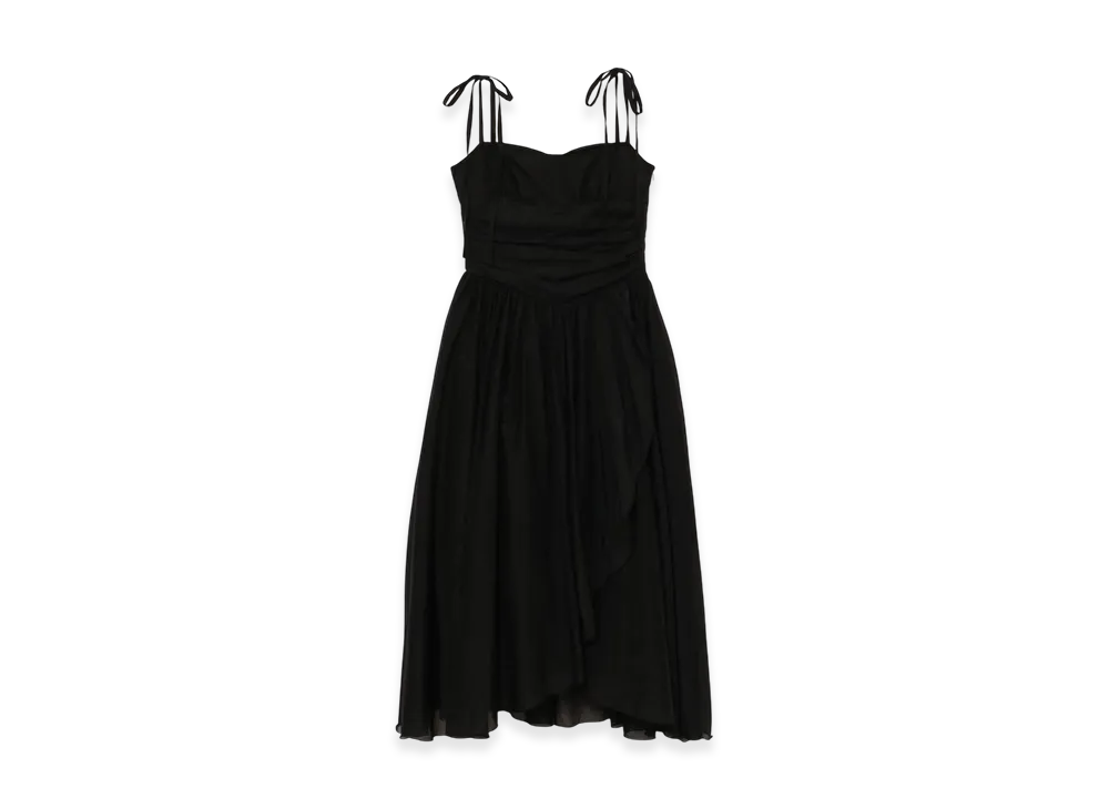ANDMARY Wendy Seethrough Flare Dress "Black"
