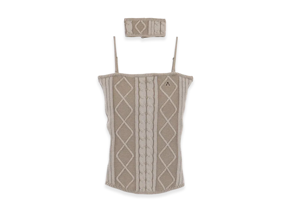ANDMARY Vera Knit Bare Tops "Gray"