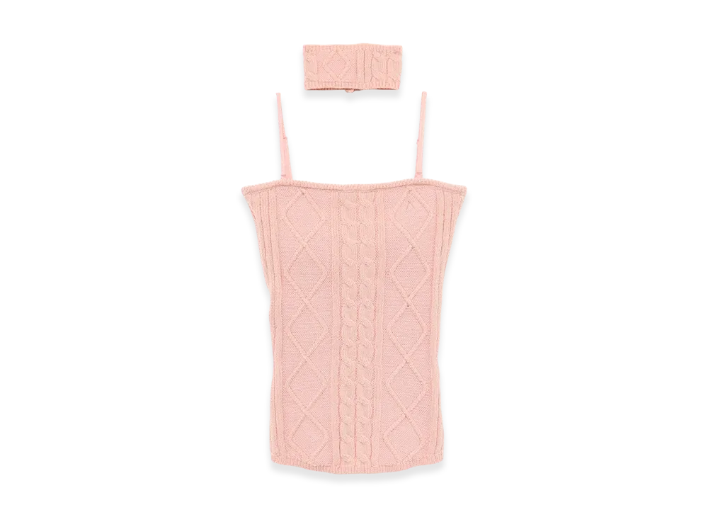 andmary Vera knit bare tops ピンク ANDMARY Vera Knit Bare Tops 