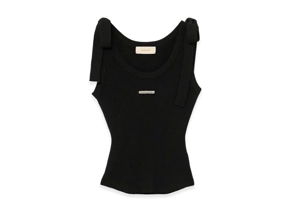 andmary Alice check ribbon tops black andmary Ami ribbon check