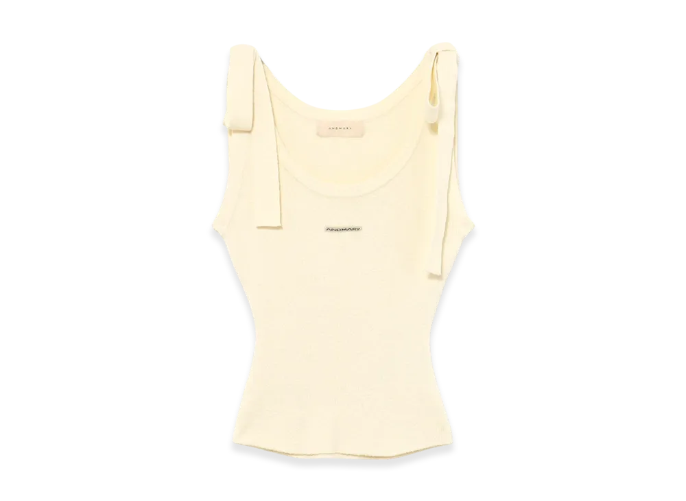 ANDMARY Avrill Ribbon Tops "Ivory"