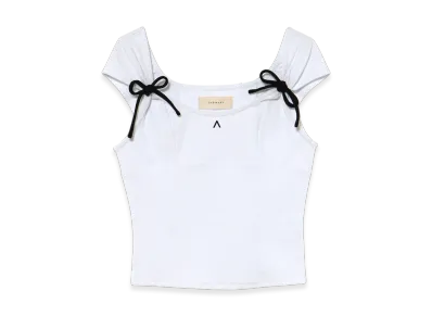 ANDMARY Tina Ribbon Tops "White"