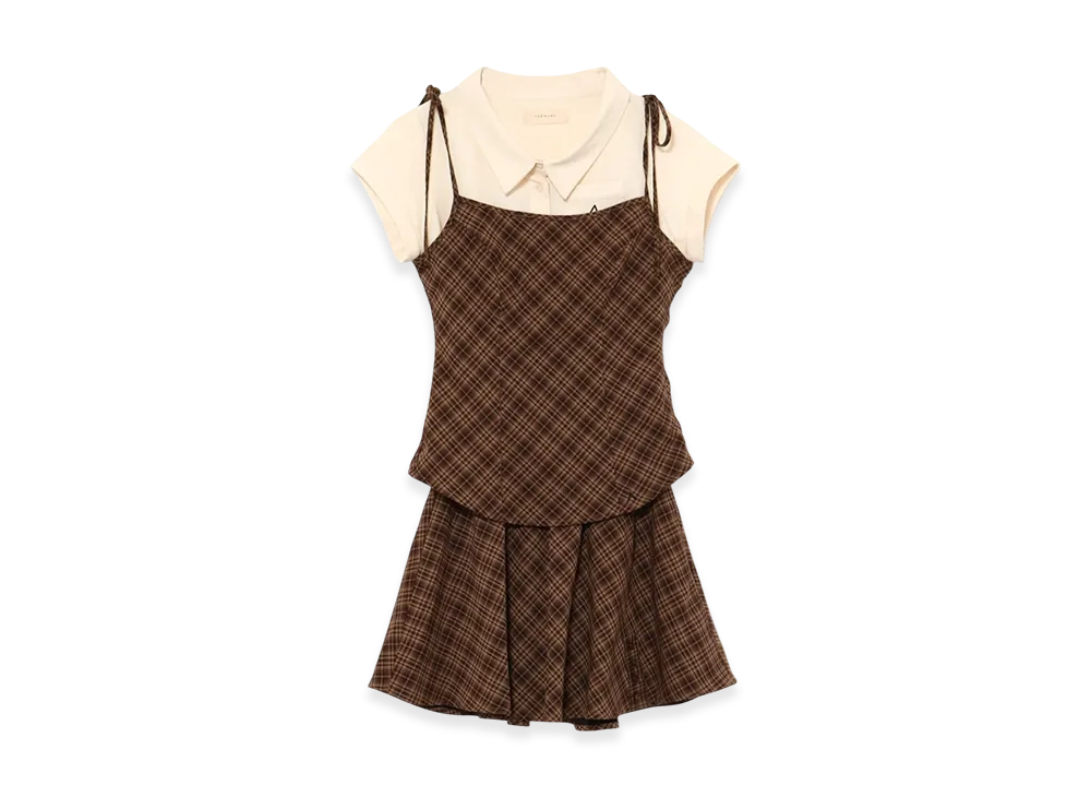 ANDMARY Dafne Check Set Up "Brown"