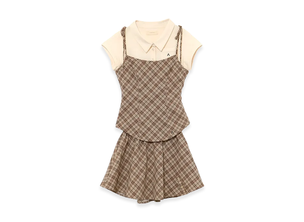 ANDMARY Dafne Check Set Up "Beige"