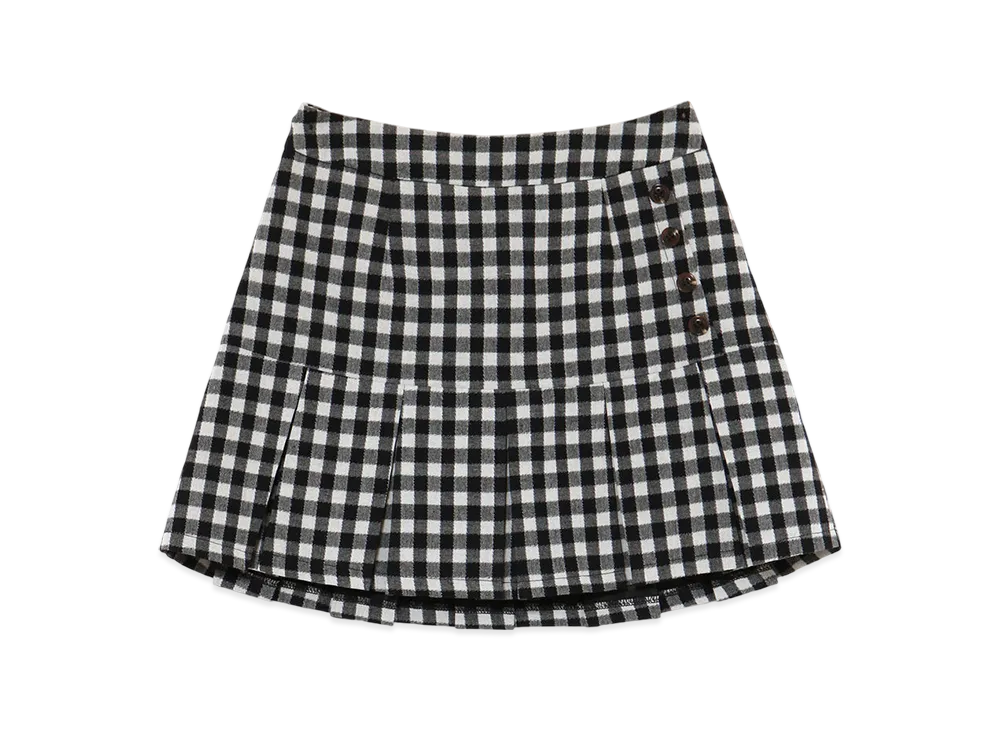 ANDMARY Mia Check Skirt "Black"