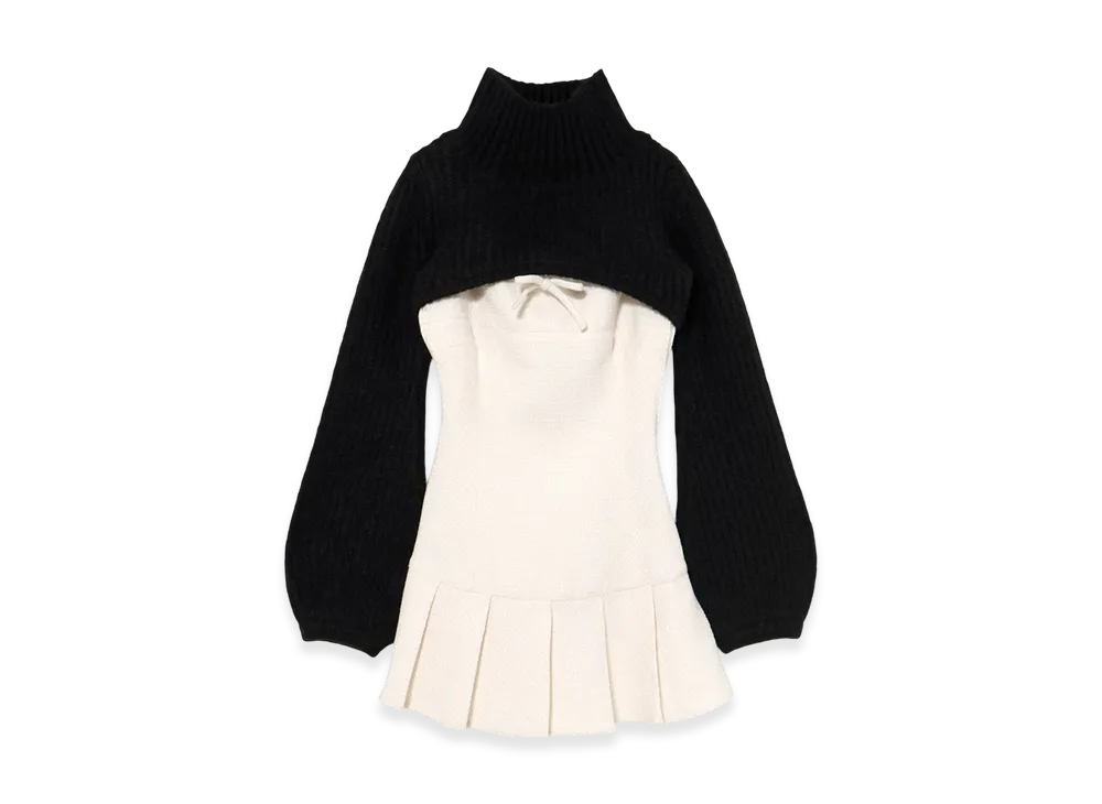 ANDMARY Twiggy Tweed Mini Dress "White"