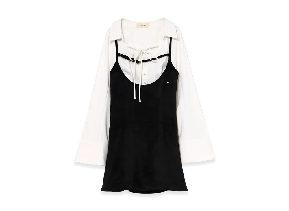 ANDMARY Betty Velour Mini Dress "Black"