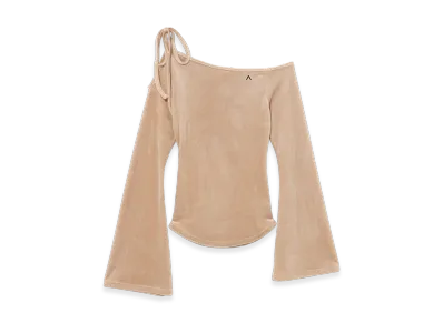 ANDMARY Ruth Velour Tops "Beige"
