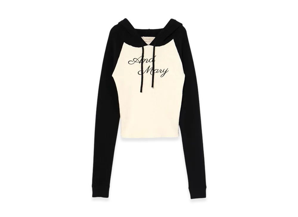 ANDMARY Letter Mary Logo Tops "Black"
