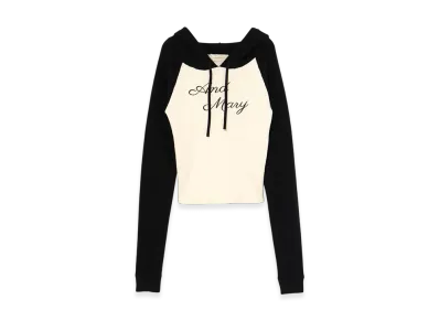 ANDMARY Letter Mary Logo Tops "Black"