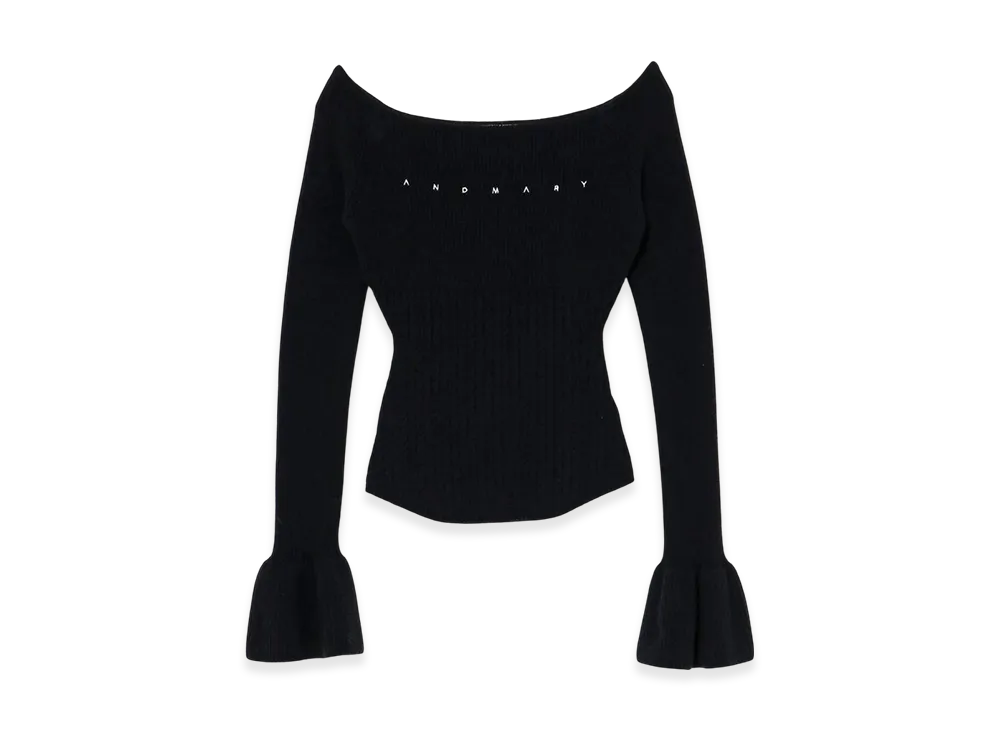 ANDMARY Flora Knit Tops "Black"