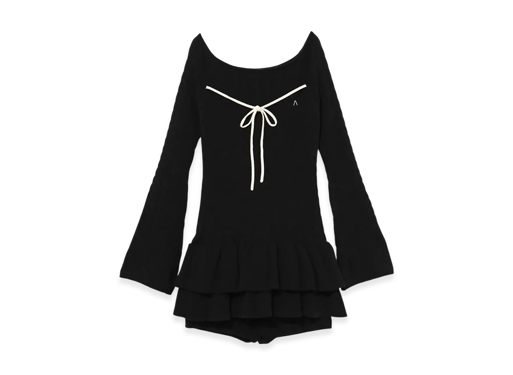 トップス andmary Milky frill mini dress black andmary Milky frill mini dress black