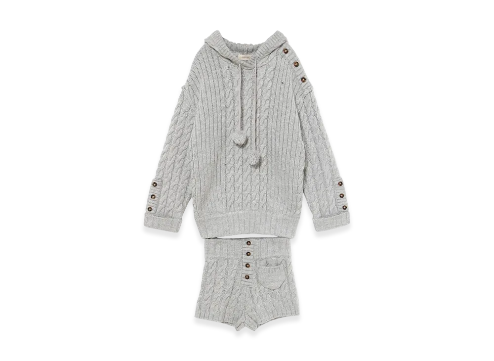 ANDMARY Yara Cable Knit Set Up "Gray"