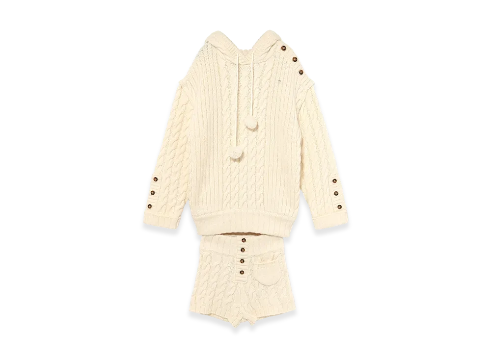 ANDMARY Yara Cable Knit Set Up "Ivory"