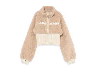 ANDMARY Fluffy Zip Up Jacket "Beige"