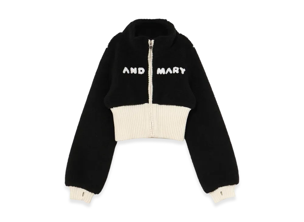 ANDMARY Fluffy Zip Up Jacket "Black"