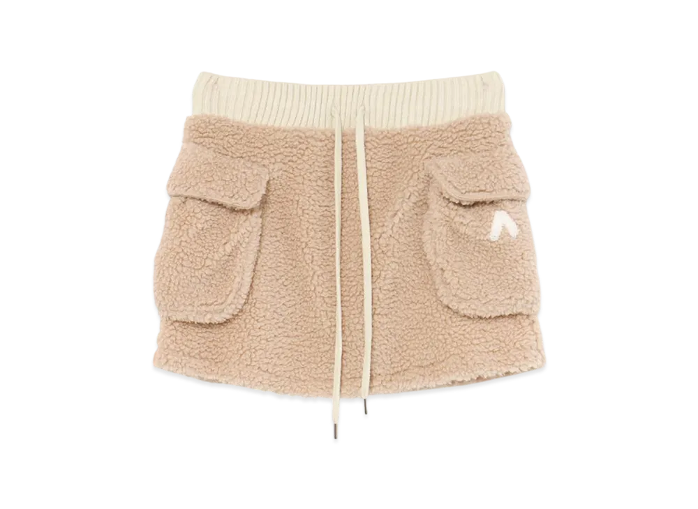 ANDMARY Fluffy Mini Skirt "Beige"