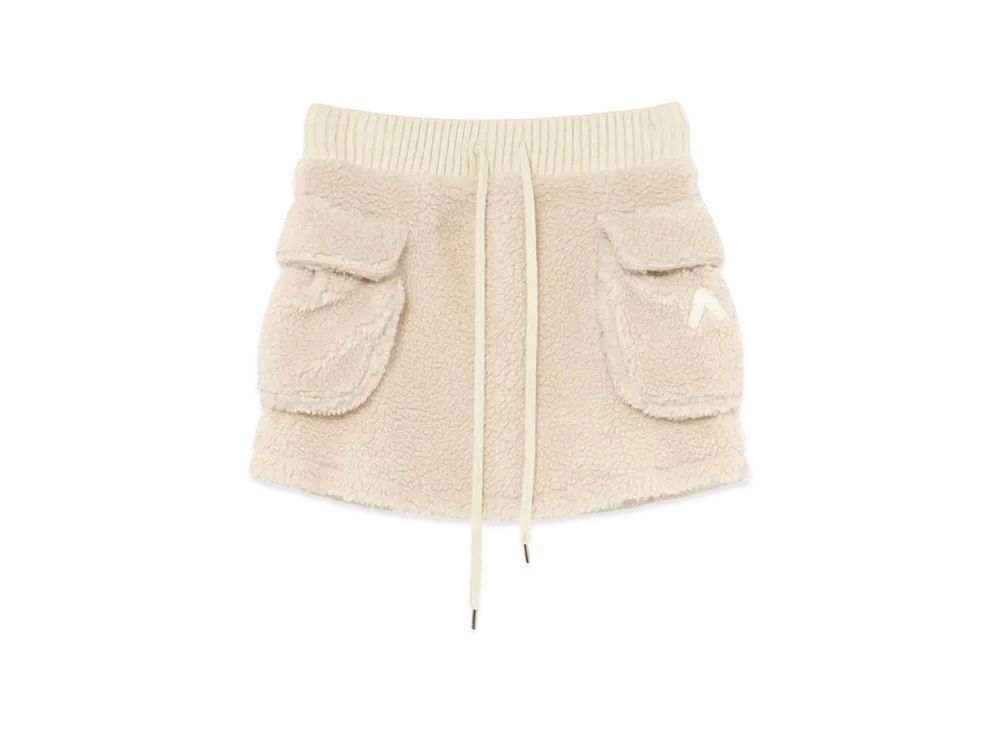 ANDMARY Fluffy Mini Skirt "Ivory"