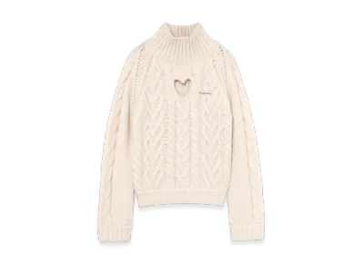 ANDMARY Mary Heart Knit Tops "Ivory"