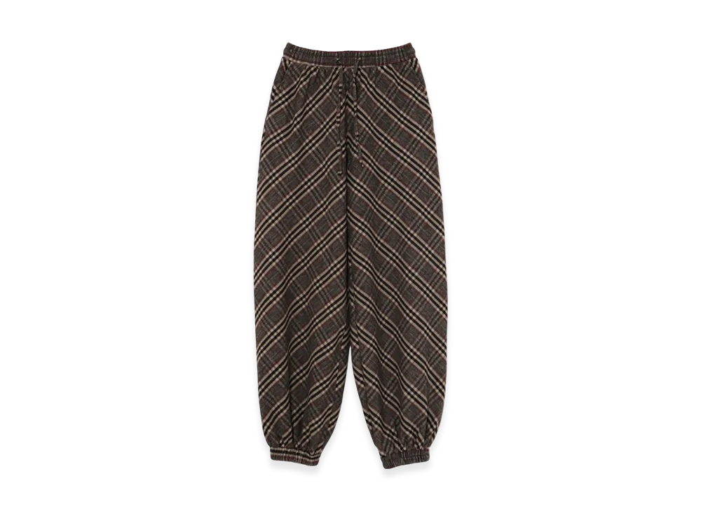 パンツ andmary Monica check loose pants beige andmary Monica check loose pants beige MONICA CREAM SATIN PANT | Dissh