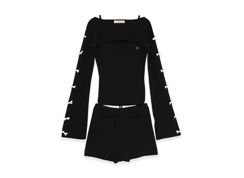 ANDMARY Cindy Ribbon Knit Set Up "Black"