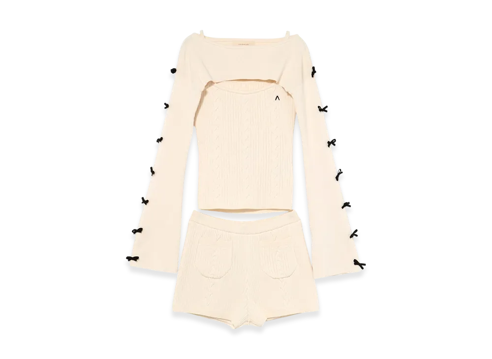 ANDMARY Cindy Ribbon Knit Set Up "Ivory"