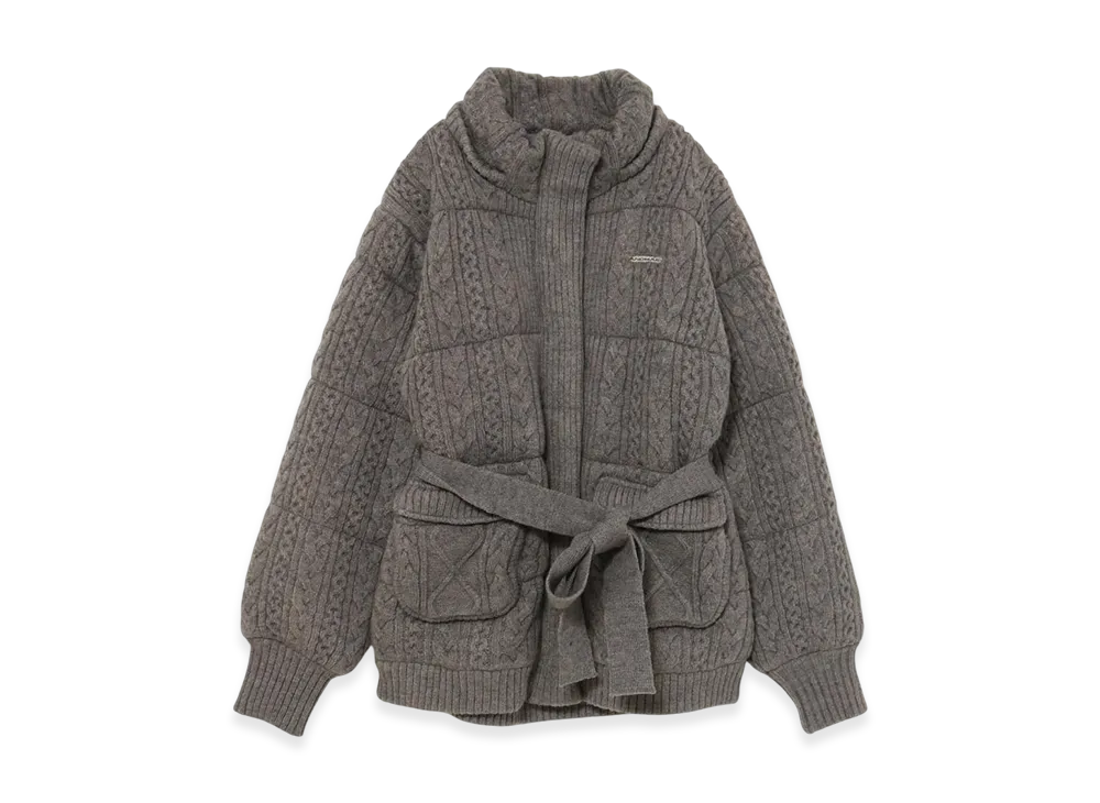 ANDMARY Mary Quilting Knit Shape Jacket "Gray"
