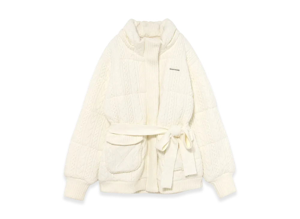 ANDMARY Mary Quilting Knit Shape Jacket "Ivory"
