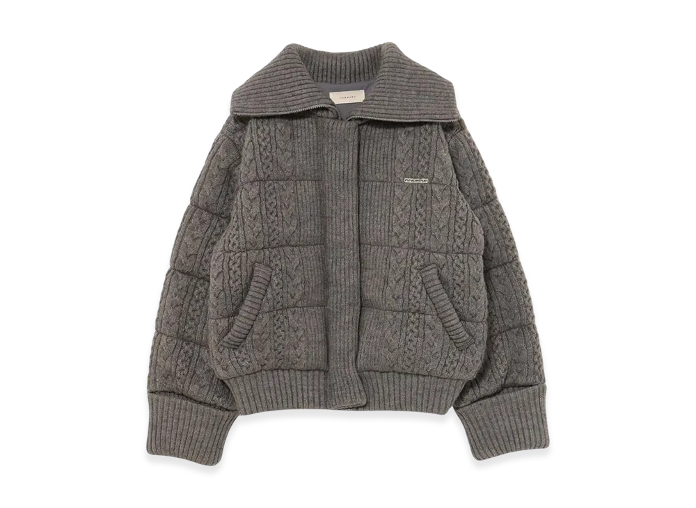 ANDMARY Mary Quilting Knit Jacket "Gray"