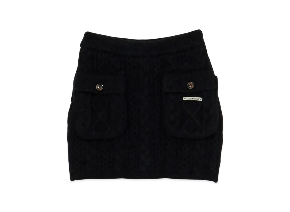 ANDMARY Mary Knit Skirt "Black"