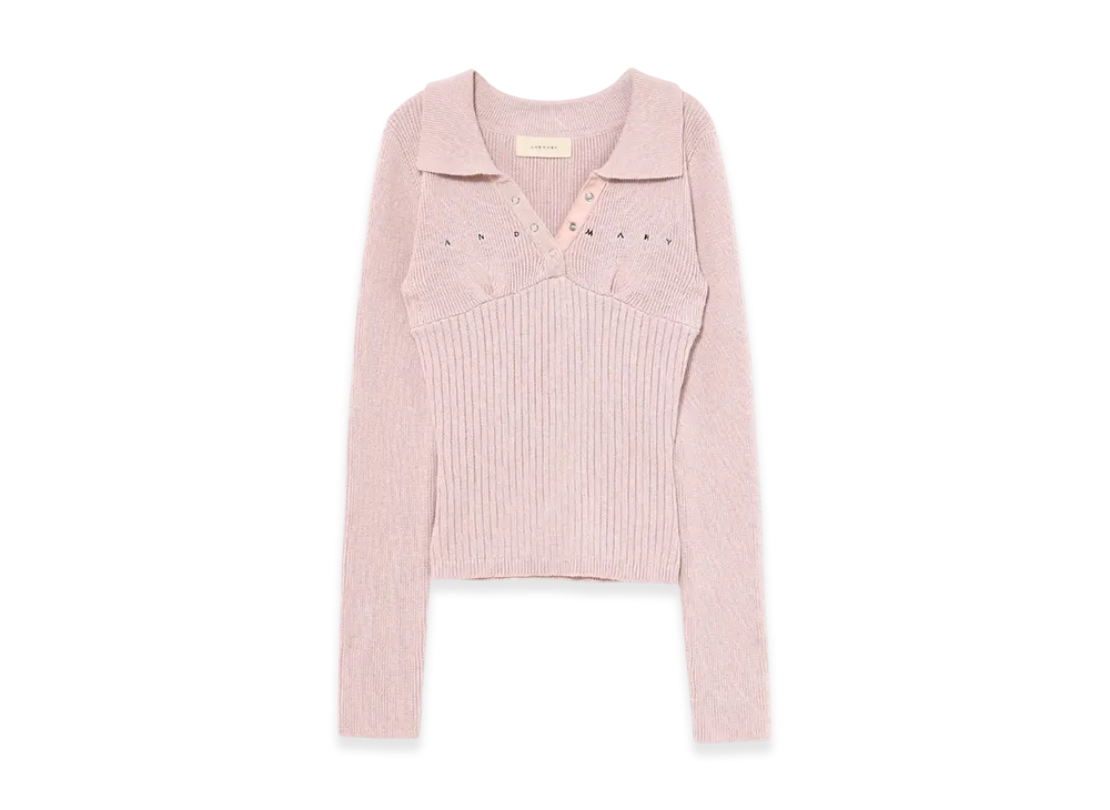 ANDMARY Lindsay Logo Tops "Pink"