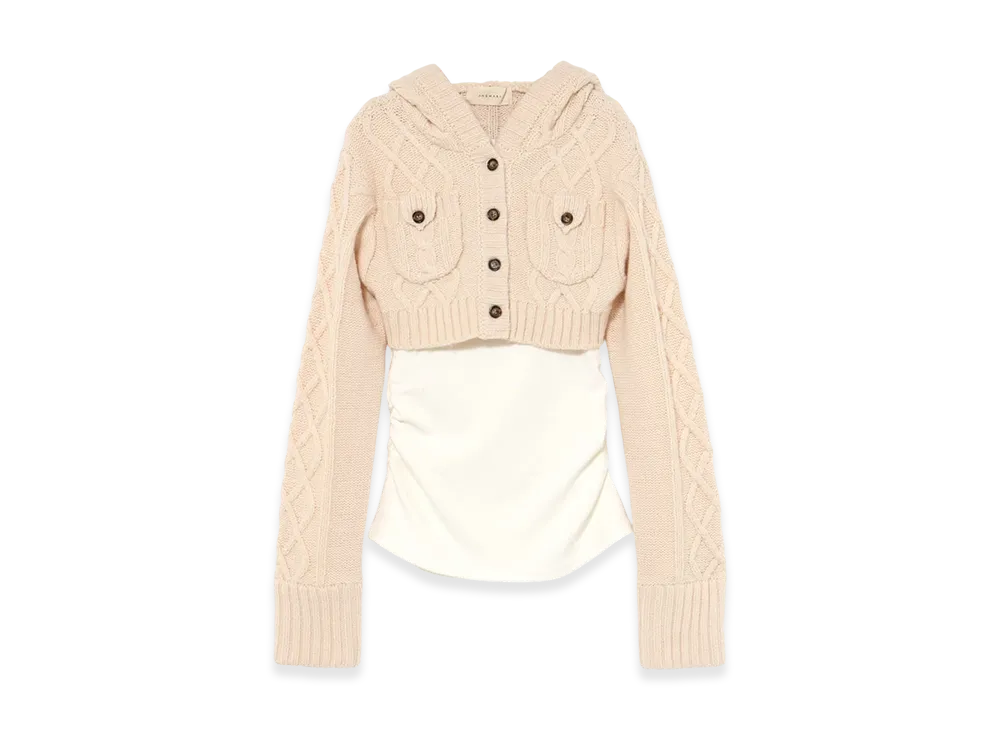 ANDMARY Mary Logo Cable Knit Set "Ivory"