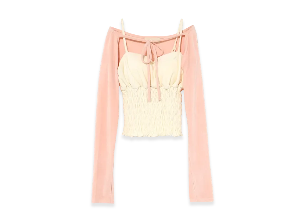 ANDMARY Mei Shirring Tops "Pink"