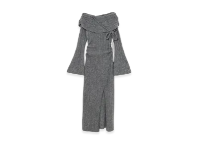 ANDMARY Yvie Offshoulder Knit Dress "Gray"