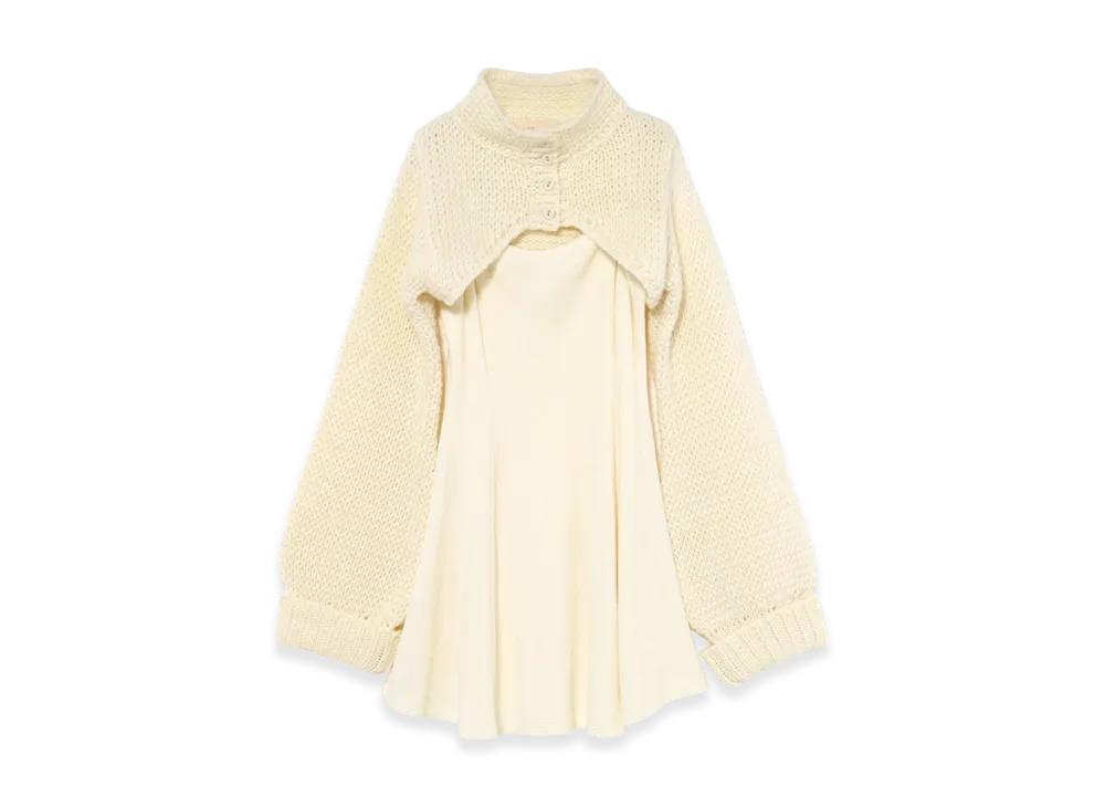 ANDMARY Zoey Velour Set Dress "White"